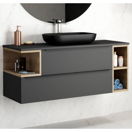 meuble-anthracite-et-chene-avec-vasque-a-poser-rectangulaire-noire-en-resine