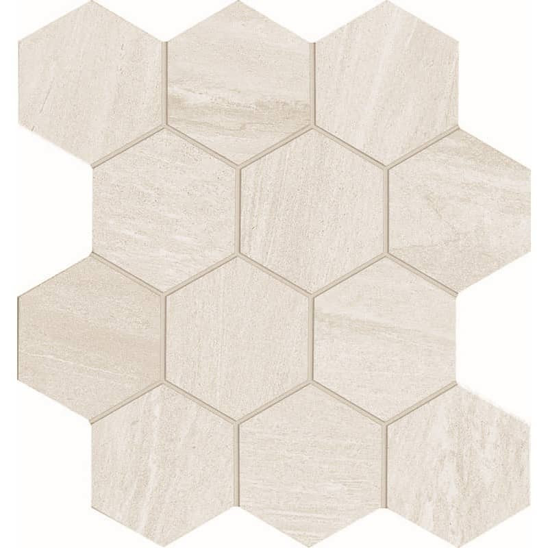 carrelage-hexagonal-aspect-pierre-blanche-nuancee-assemblage-sur trame-35x37-cm-comfort-s-white