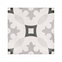Carrelage 20x20 motif ciment Art nouveau Karlsplatz grey