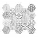 Carrelage hexagonal 17.5x20 Hexatile Garden Grey