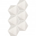 Carrelage tomette Hexagon Peak Carrara 17.5x20