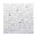 Mosaïque 2.5x2.5 imitation marbre blanc