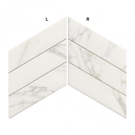 Carrelage-aspect-marbre-statuario-chevron-70x40-Diamond