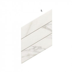 Carrelage-aspect-marbre-statuario-chevron-70x40-Diamond-version gauche