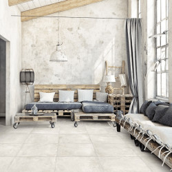 Maison-ambiance-recup-avec-sol-carrelage-imitation-beton-nuance-blanc-Hangar-white-60x60