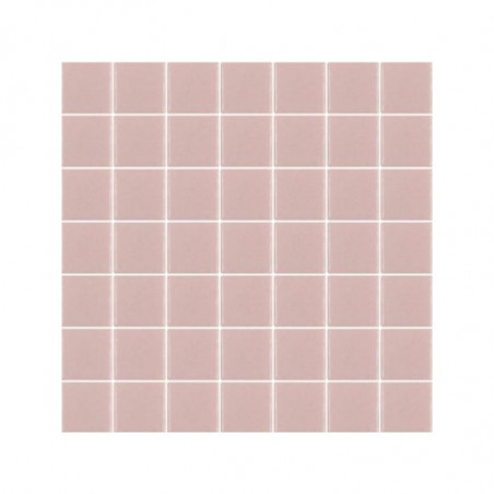 carrelage-mosaique-5x5-rose-mat-Malva-sur-filet-de-30x30-pour-salle-de-bains