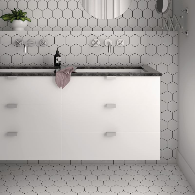 carrelage-hexagonal-blanc-kromatika-white-blanc-mat-116x101-mm-pour sol-et-mur-salle-de-bains