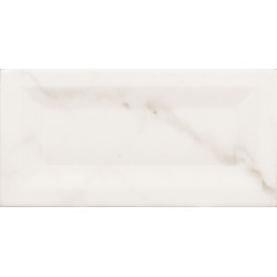 Carreau-metro-marbré-blanc-brillant Carrara-inmetro-75x150-mm-biseau-interieur