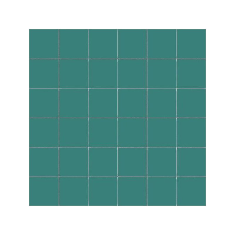 carrelage-mosaique-5x5-SALVIA-vert bouteille-mat-sur-filet-de-30x30-pour-sol-et-mur