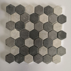 mosaique-hexagonale-5x5.5-cm-en-pierre-naturelle-marbre-blanc-et-noir-mix-assemblee-sur-trame-de-30x30