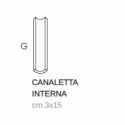 Canaletta interne baguette Talco 3x15 blanc brillant