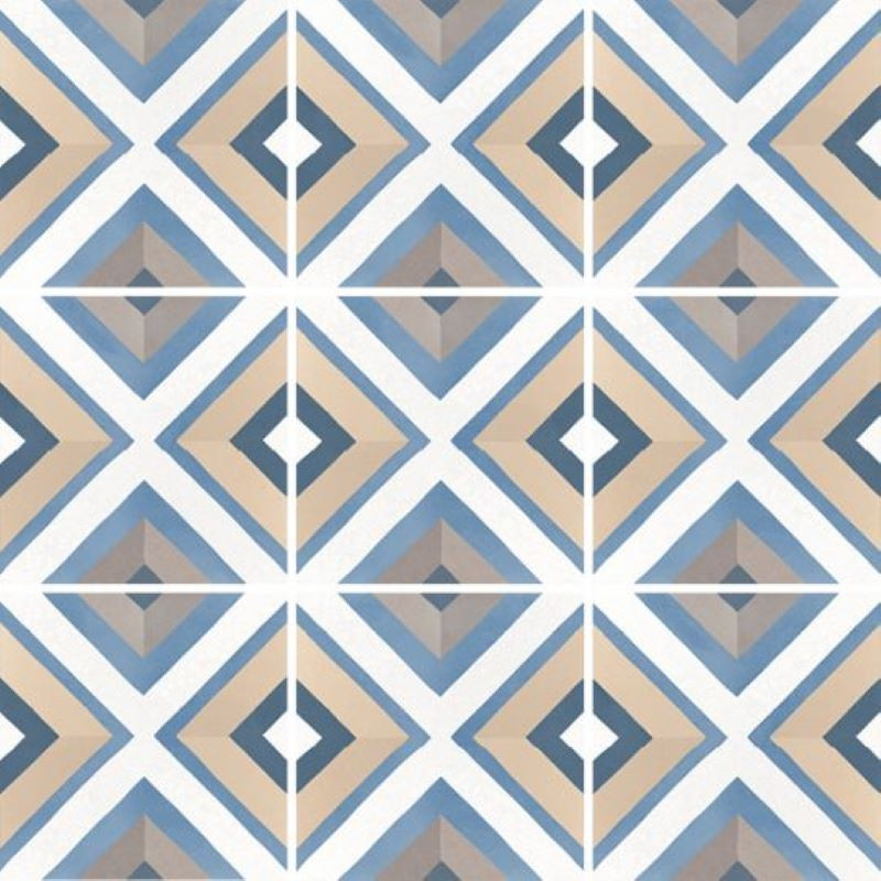 carreau-ciment-imitation-20x20-losange-bleu-et-sablecollection-Caprice-Deco-square-colours