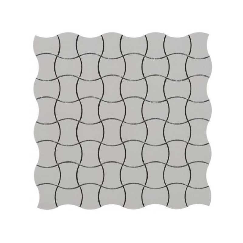 carrelage-mosaique-25x25-mm-gris-Alluminio-forme-papillon-en-gres-cerame-pleine-masse-CESI-assemblage-sur-filet-de-30x30