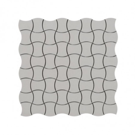 carrelage-mosaique-25x25-mm-gris-Alluminio-forme-papillon-en-gres-cerame-pleine-masse-CESI-assemblage-sur-filet-de-30x30