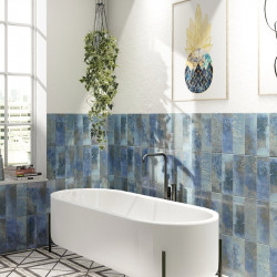 carrelage-mural-salle-de-bains-10x30-bleu-reflet-metal-rouille-bellagio-blu