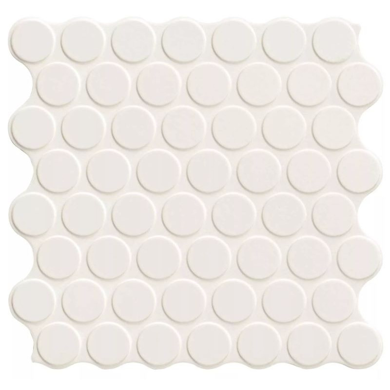 carrelage-salle-de-bain-mosaique-ronde-blanche-30x30-circle-white-gloss-realonda